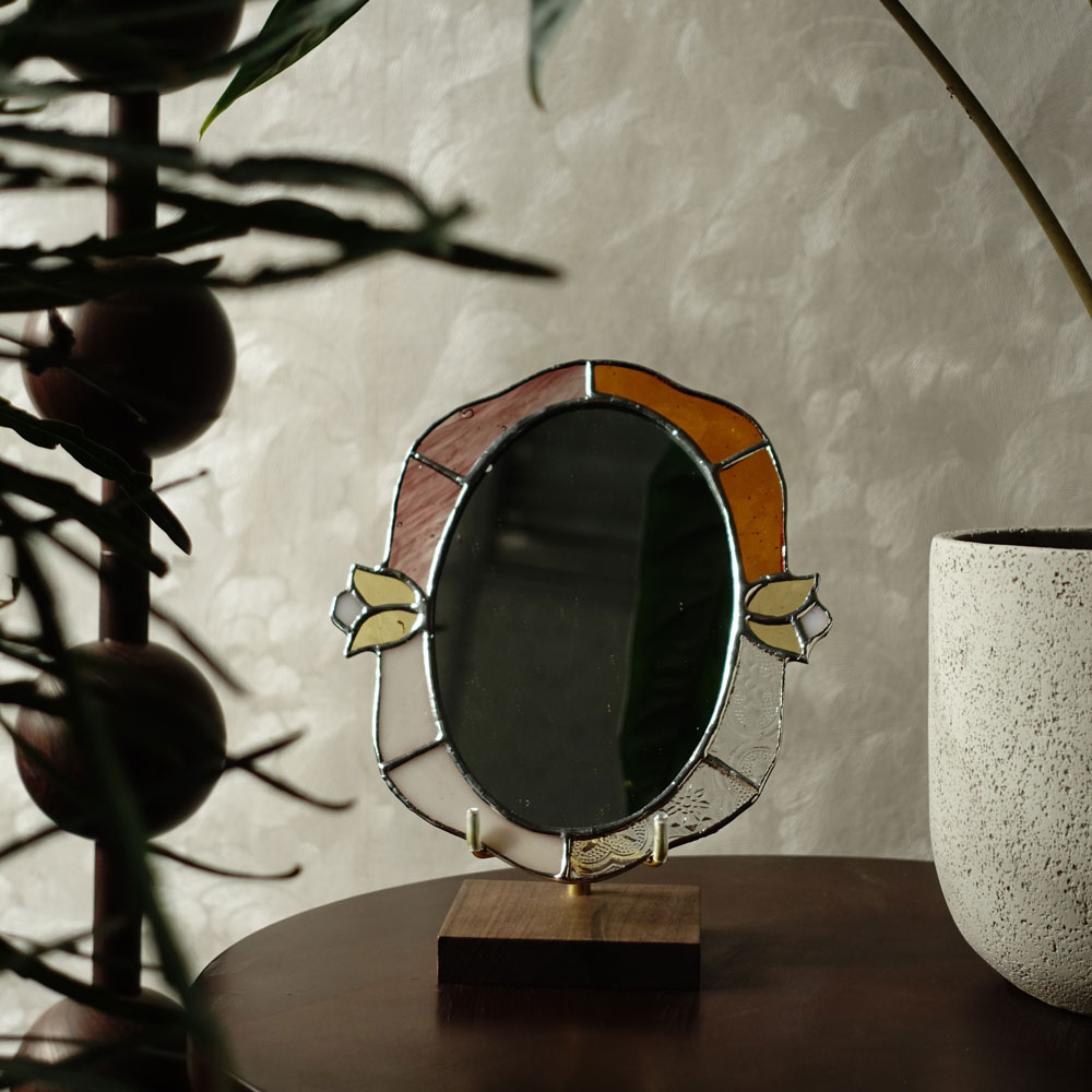 手作復古鬱金香立鏡