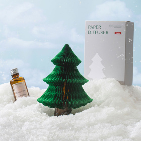 聖誕樹紙團擴香組（寶石紅酒）