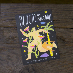 Ivy Tsai - 插畫卡片 Bloom in freedom