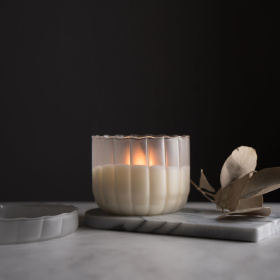 HANSCHIU 十八星芒天然大豆香氛蠟燭（白霜玻璃）