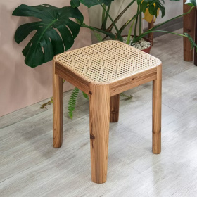 土與木之間 - 《Corner》H45實木藤編椅凳