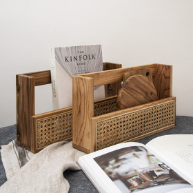 土與木之間 - 實木籐編置物架 / 收納盒