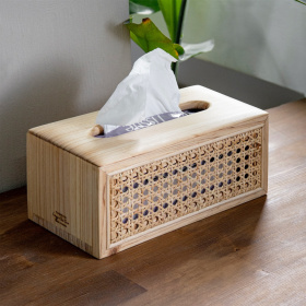 土與木之間 - 實木雙面籐編面紙盒