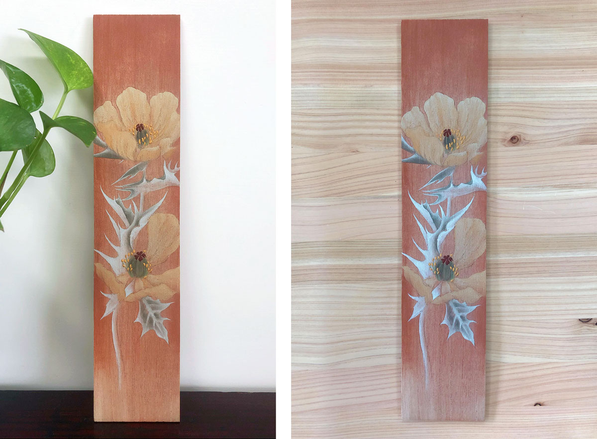 台中繪畫課|陳珮怡・岩彩畫薊罌粟