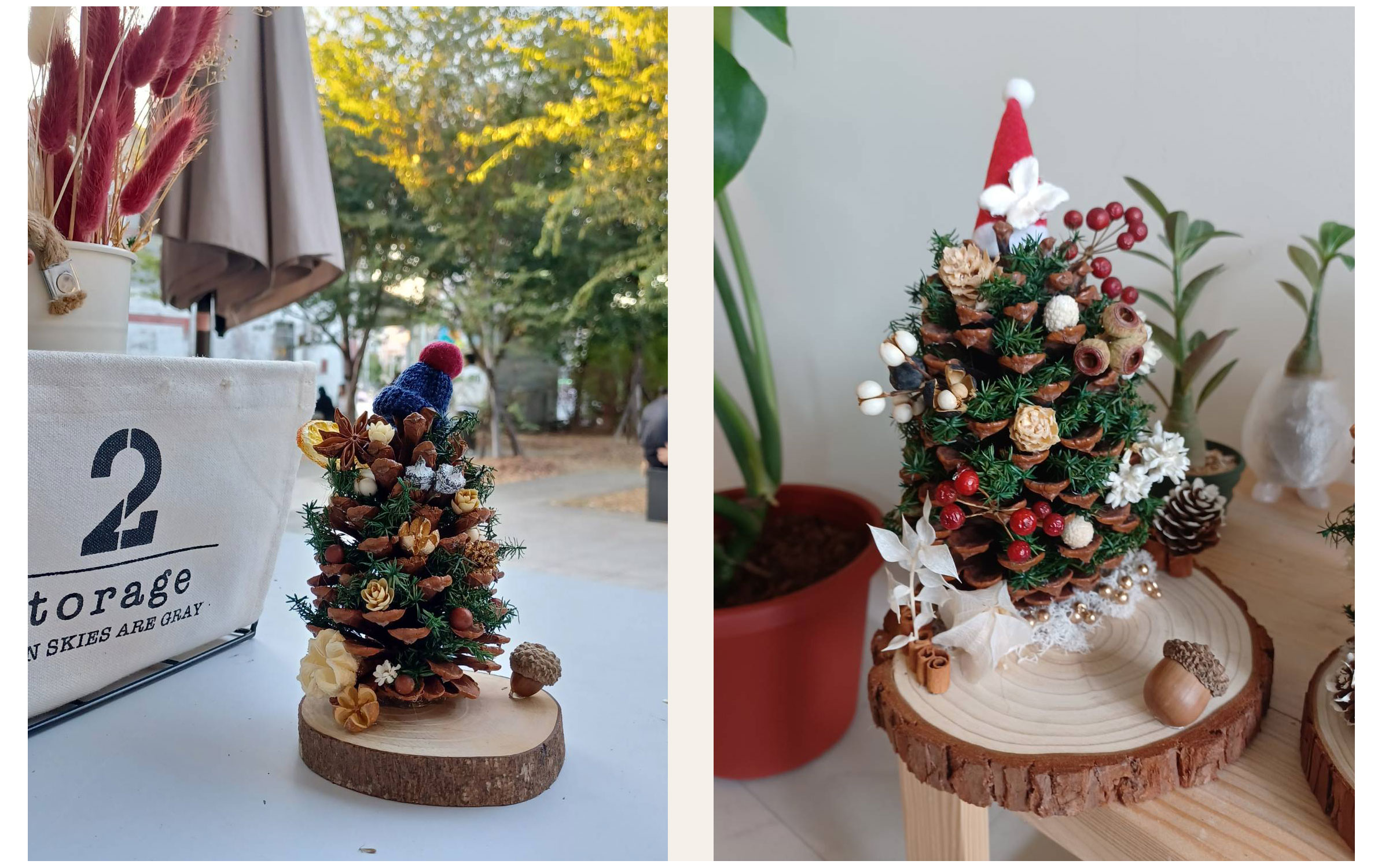 聖誕節 松果聖誕樹手作體驗課程