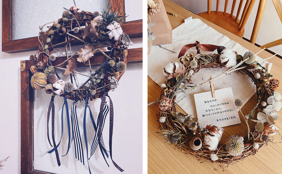 台中 聖誕節藤圈手作課