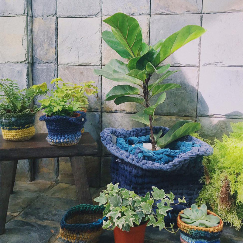 為植栽編一件新衣 鉤織盆栽套