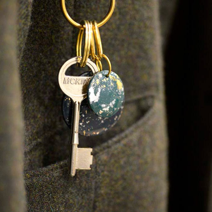 光山行漆器・黃銅漆器鑰匙圈