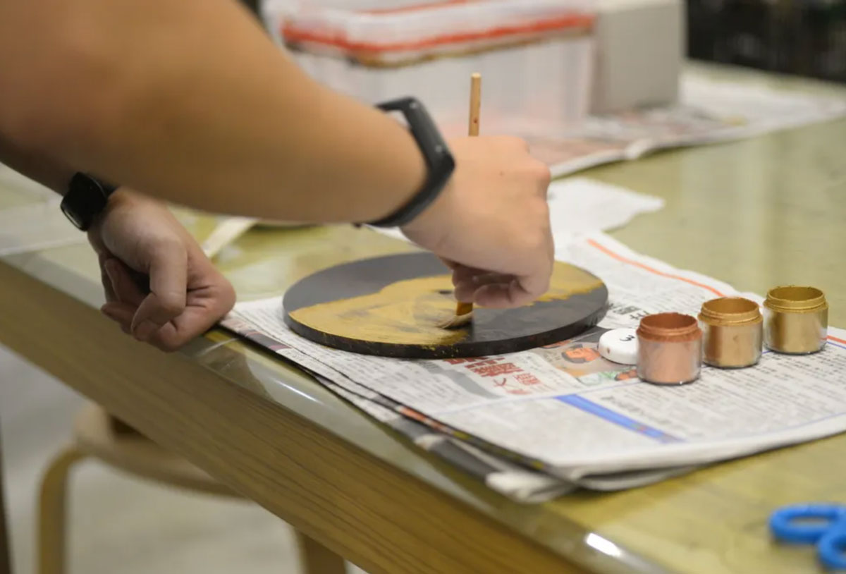 《漆藝體驗》光山行 - 水蒔繪 漆器掛鐘