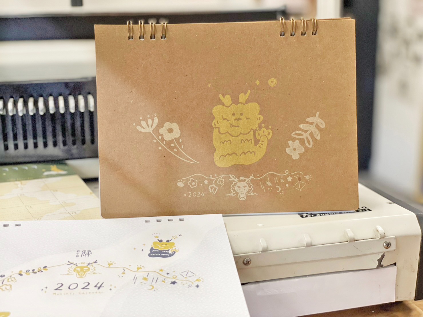 2024絹印月曆完成品